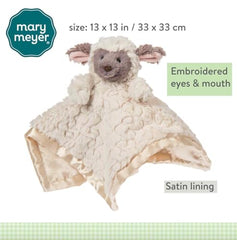 Mary Meyer Putty Lamb embroidery details add charm and durability.