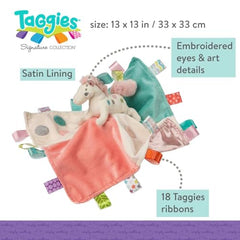 Mary Meyer Taggies Painted Pony satin lining adds silky softness for soothing moments.