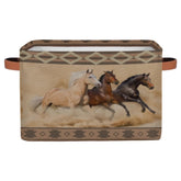 MARYHFENVA vintage art horse storage basket with collapsible design for space-saving use