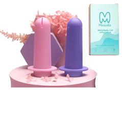 Mascoto menstrual cup applicator enables easy insertion for beginners.