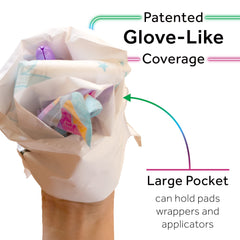 MaskIT odor-control disposal bags helping seal contents and reduce bathroom scent