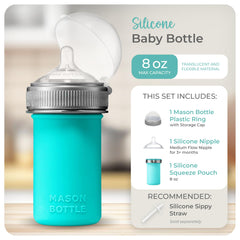 Mason Bottle medium flow nipple for 3+ months use.