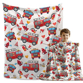 MATCHASTAR firefighter blanket with fire-truck print for kid-friendly cozy moments.