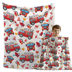 MATCHASTAR firefighter blanket with fire-truck print for kid-friendly cozy moments.