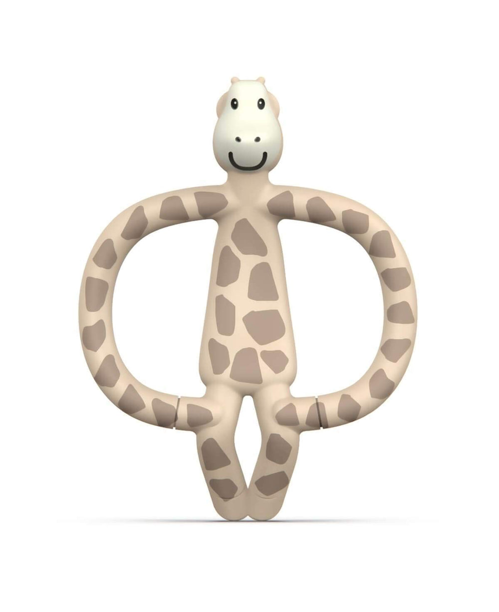 Matchstick Monkey Gigi Giraffe teether, front view, baby-friendly design for teething moments.