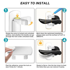 Matenf rotating arm lock-unlock shows simple operation.