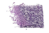 Matissa newborn lace tassels wrap in purple used as a chic photography prop and cozy swaddle