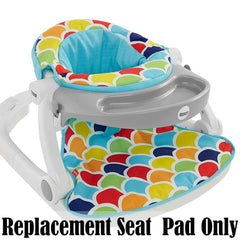 Mattel Fisher-Price Sit-Me-Up seat pad back view shows secure fit for lasting support.