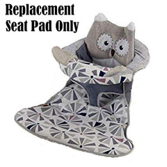 Fisher-Price FP63 owl themed seat pad interior view showing plush cushioning