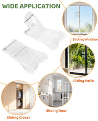 Maveek transparent child safety lock on door keeps pets and kids safe.