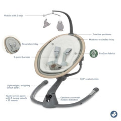 Cassia swing performs 360-degree rotation for a wider view and engagement.