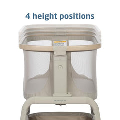 Maxi-Cosi Iora bedside bassinet large storage basket keeps essentials nearby