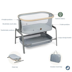 Supportive mattress provides a comfy sleep surface for newborns