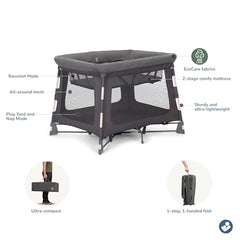 Maxi-Cosi Swift-folding-one-step: effortless one-handed fold for travel.