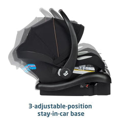 Maxi-Cosi Zelia Luxe ClimaFlow shell helps keep baby cool during travels.