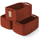 Maxuni 3-pack woven baskets for versatile home organization.