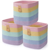 Maxuni 3Pack Cube Storage Bin for tidy shelving and toy organization