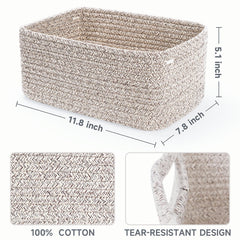 Maxuni storage baskets with reinforced handles for easy gift and home storage.
