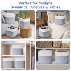 Maxuni no-wrinkle woven rope basket with sturdy structure