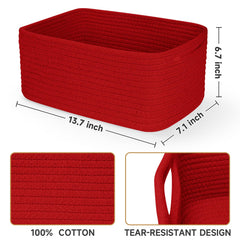 Maxuni soft cotton rope basket ideal for nursery and playroom storage