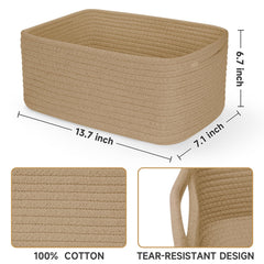 Maxuni soft cotton rope basket highlighting durability and baby-safe materials.