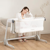 Maydolly Baby Bassinet with mosquito net for breathable, safe naps.