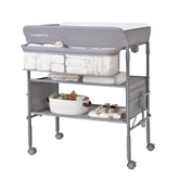 Maydolly baby changing table folded compactly for storage and travel.