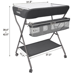Maydolly nursery organizer storage rack keeps diapers, towels, and toys at hand.