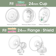 Maymom 14 mm inserts enable handsfree bra compatibility during pumping.