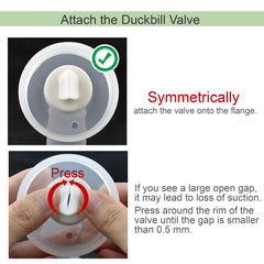 Maymom duckbill valves for S2Plus/S1Plus offer reliable performance with compatible flange and breastshield.