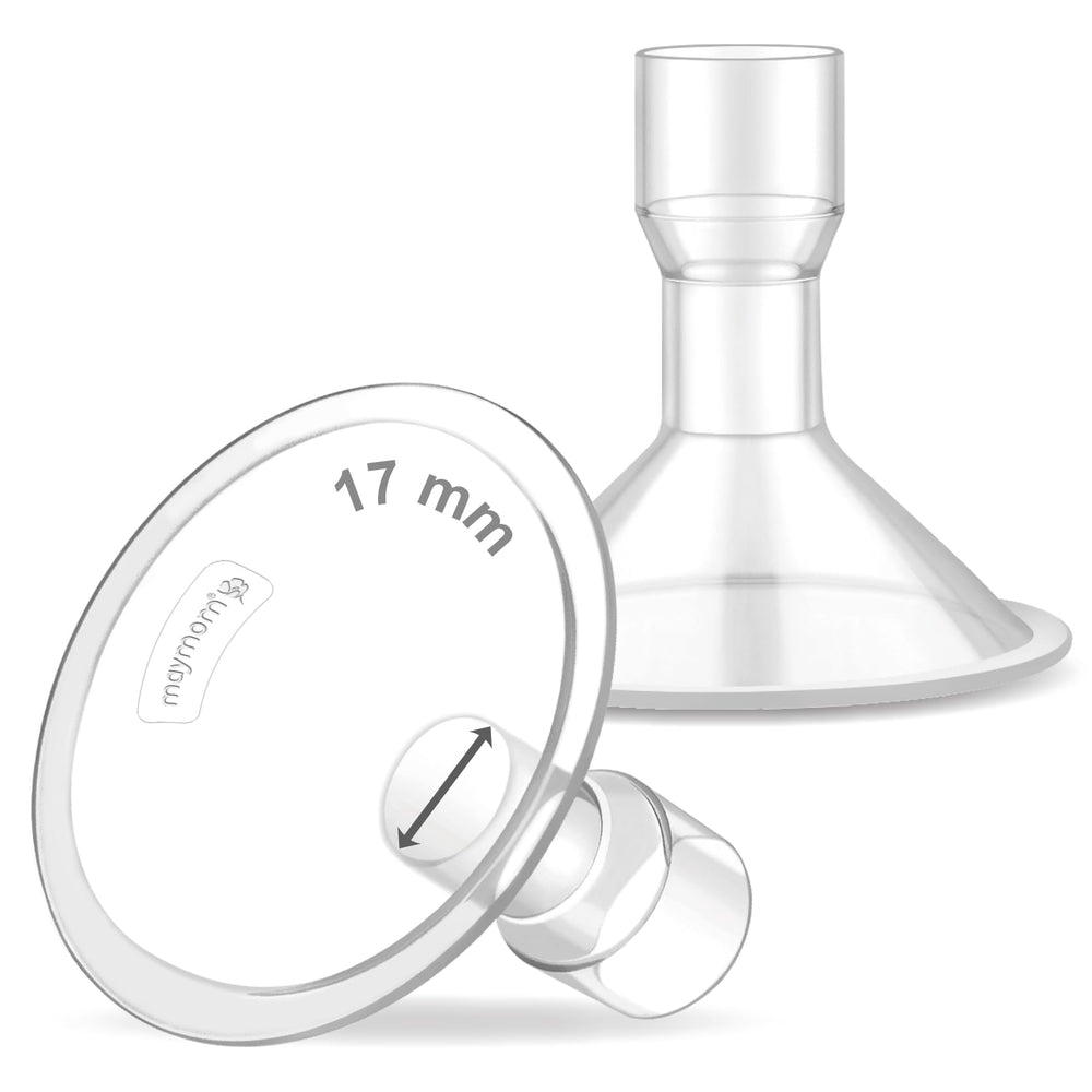 Maymom MyFit 17mm Shield 2pc for precise flange sizing with Spectra pumps.