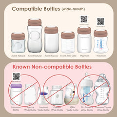 Maymom sealing disc writeable top lets you label bottles with a quick marker.