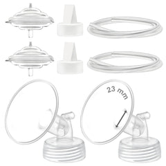 Maymom spectra-compatible 23mm flange for snug fit on wide-mouth bottles.
