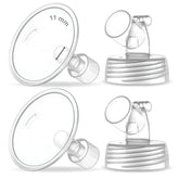 Maymom Spectra flange 11mm shields front view for comfortable double pumping