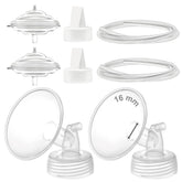 Maymom Spectra 16mm flange in kit for comfortable pumping with compatible bottles.