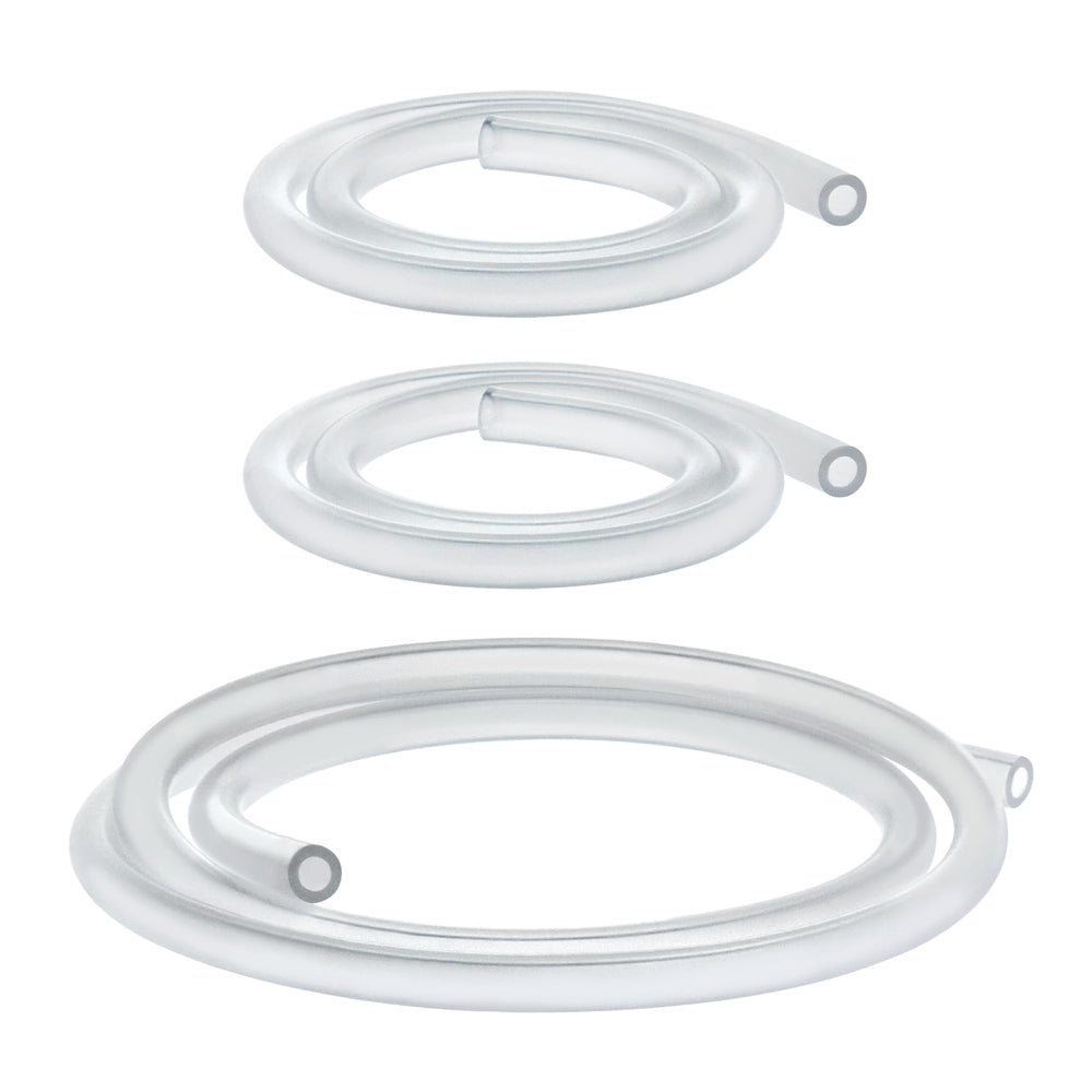 Maymom tubing packaging confirms Lansinoh compatibility for easy replacement.