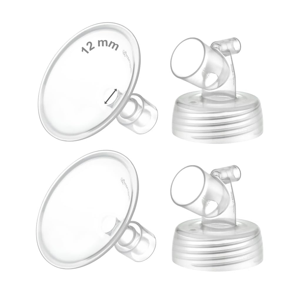 Maymom two-piece wide-neck flange set for Spectra S1/S2 – easy assembly and cleaning.
