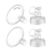 Maymom two-piece wide-neck flange with 10mm shield for comfortable pumping