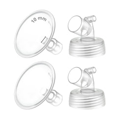 Maymom two-piece wide-neck flange with 10mm shield for comfortable pumping