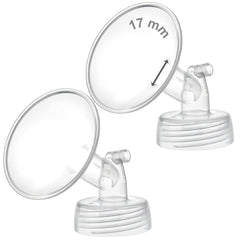 Maymom wide-neck flange closeup for comfortable fit with Spectra S1/S2 pumps.