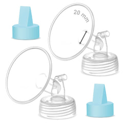 Maymom 20mm flange with blue valve for Spectra-compatible pumping.