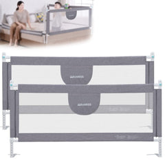 MBQMBSS bed rail 2-pack for king and queen beds with secure sleep support.