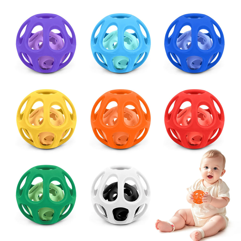 MCGMITT baby ball with holes close-up for easy grasp and sensory play
