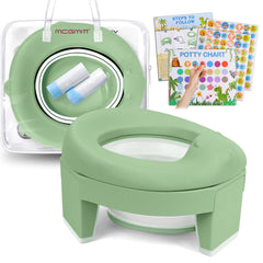 MCGMITT portable potty foldable green seat for travel and training