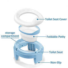 MCGMITT potty seat with non-slip feet blue provides stable beginner use