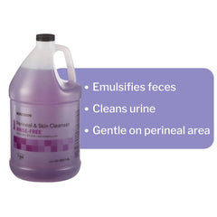 Aloe and vitamins in McKesson Perineal Skin Cleanser ingredients for soft skin.