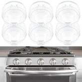 MCOTOP 6-pack stove knob covers protect children on a gas stove.