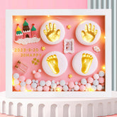 MCstars handprint footprint frame showcases a newborn keepsake for the nursery.