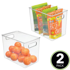 mdesign clear pantry bin in fridge for quick inventory and visibility