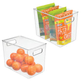 mdesign deep kitchen bin with handles for easy transport and organization